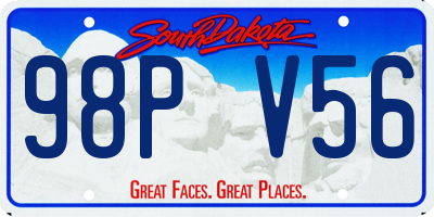SD license plate 98PV56