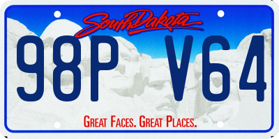 SD license plate 98PV64