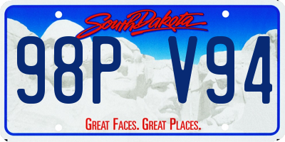 SD license plate 98PV94