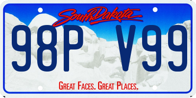 SD license plate 98PV99