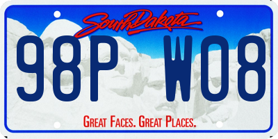 SD license plate 98PW08
