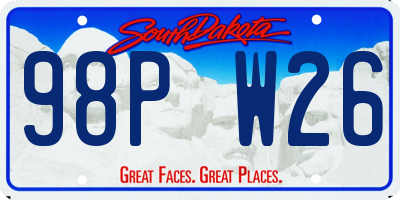SD license plate 98PW26