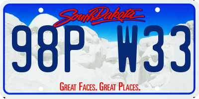 SD license plate 98PW33