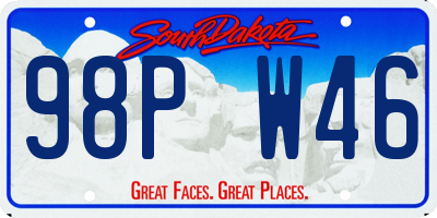 SD license plate 98PW46