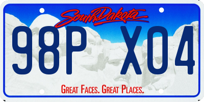 SD license plate 98PX04