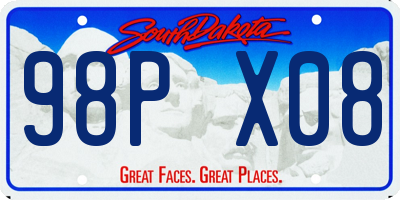 SD license plate 98PX08