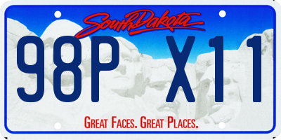 SD license plate 98PX11