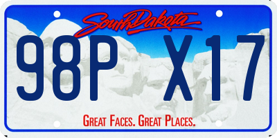 SD license plate 98PX17