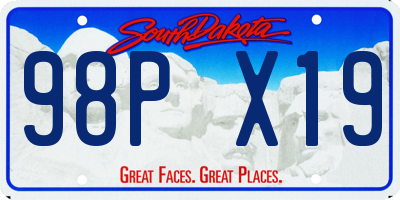 SD license plate 98PX19