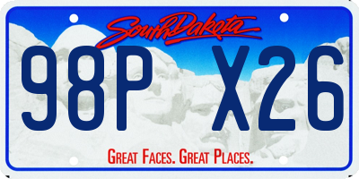SD license plate 98PX26