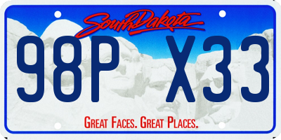 SD license plate 98PX33