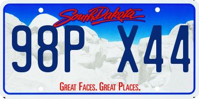 SD license plate 98PX44