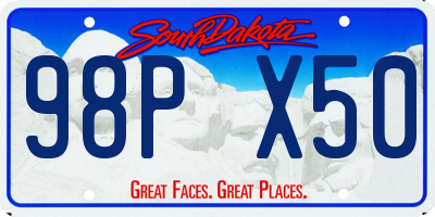 SD license plate 98PX50