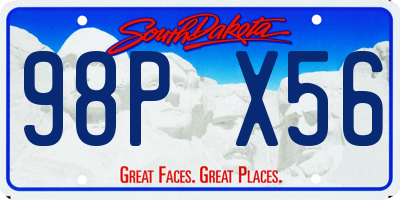 SD license plate 98PX56