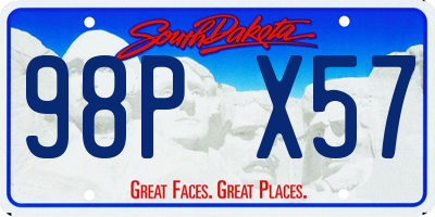 SD license plate 98PX57