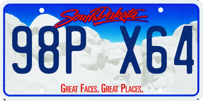 SD license plate 98PX64