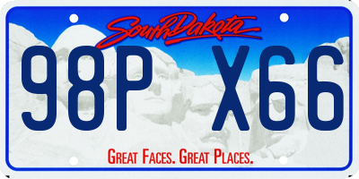 SD license plate 98PX66