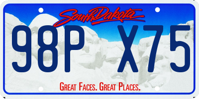 SD license plate 98PX75