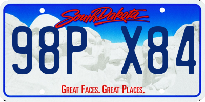 SD license plate 98PX84