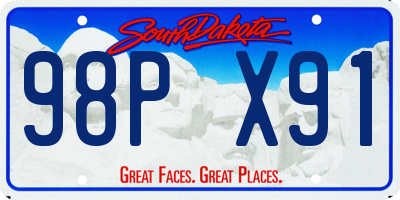 SD license plate 98PX91