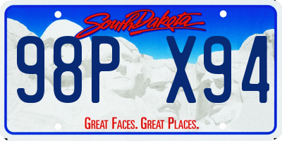 SD license plate 98PX94
