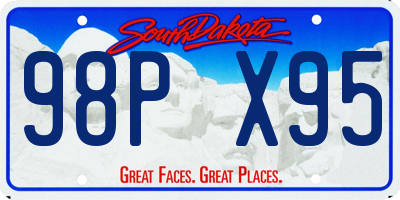 SD license plate 98PX95