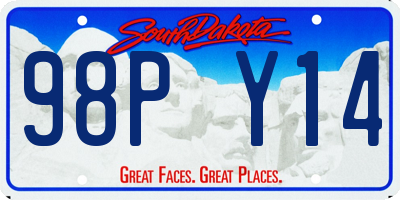 SD license plate 98PY14