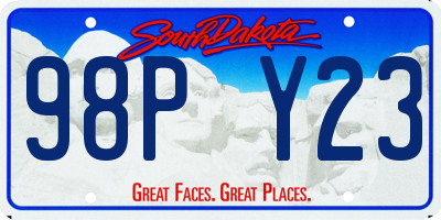 SD license plate 98PY23