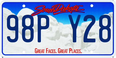 SD license plate 98PY28