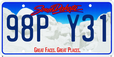 SD license plate 98PY31
