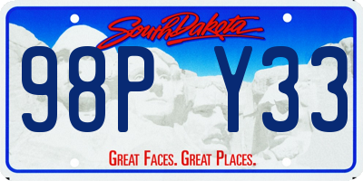 SD license plate 98PY33