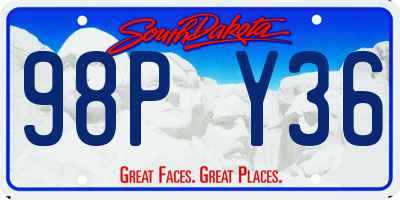 SD license plate 98PY36