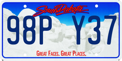SD license plate 98PY37