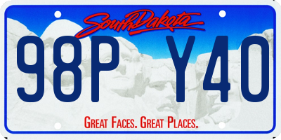 SD license plate 98PY40
