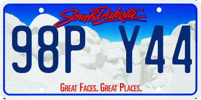 SD license plate 98PY44