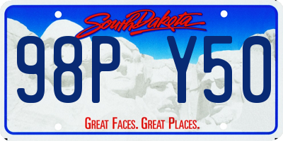 SD license plate 98PY50