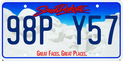 SD license plate 98PY57