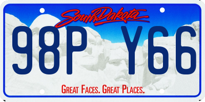 SD license plate 98PY66