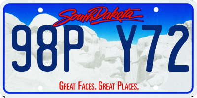 SD license plate 98PY72