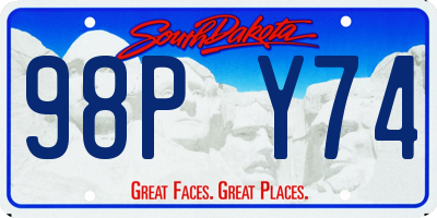 SD license plate 98PY74