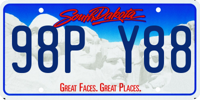 SD license plate 98PY88