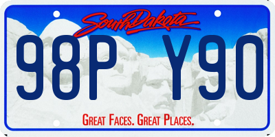 SD license plate 98PY90