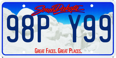SD license plate 98PY99
