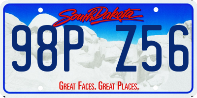 SD license plate 98PZ56