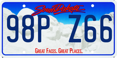 SD license plate 98PZ66
