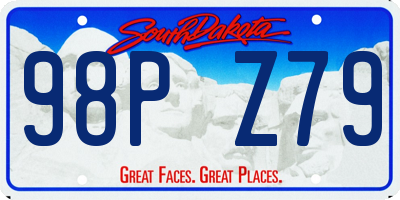 SD license plate 98PZ79