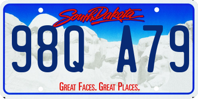 SD license plate 98QA79