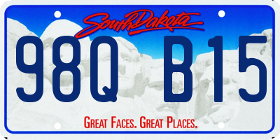 SD license plate 98QB15