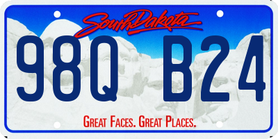 SD license plate 98QB24
