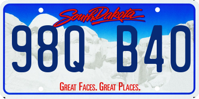 SD license plate 98QB40